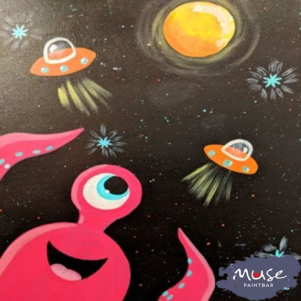 Muse Paintbar cosmic creature family day
