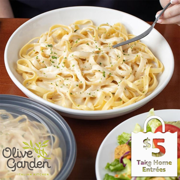 Olive Garden – $5 Take Home Entrées | Patriot Place