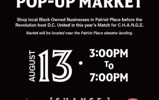 Revolution Back Owned Boston Pop-Up Market August 13 Patriot Place