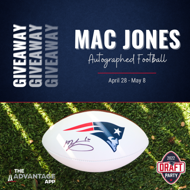Mac Jones Autographed Football Giveaway