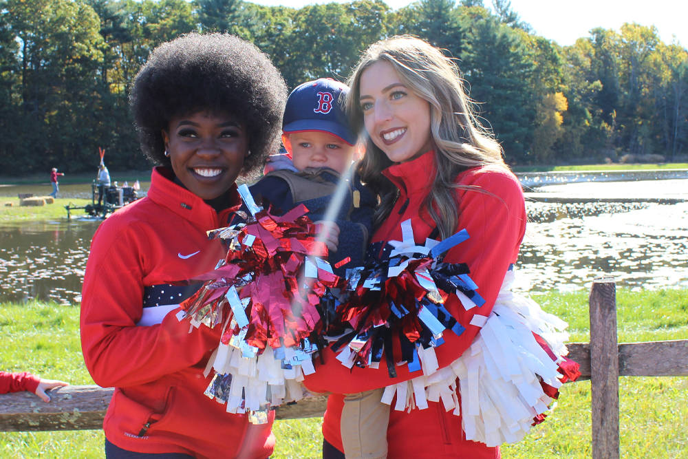 Patriots Cheerleaders at The Cranberry Bog