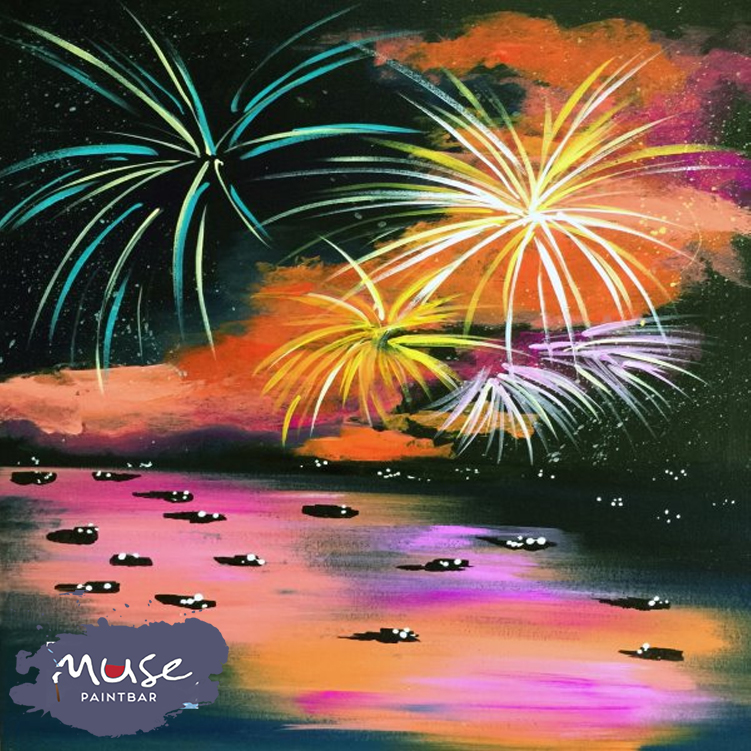 Colorful Fireworks Muse Paintbar