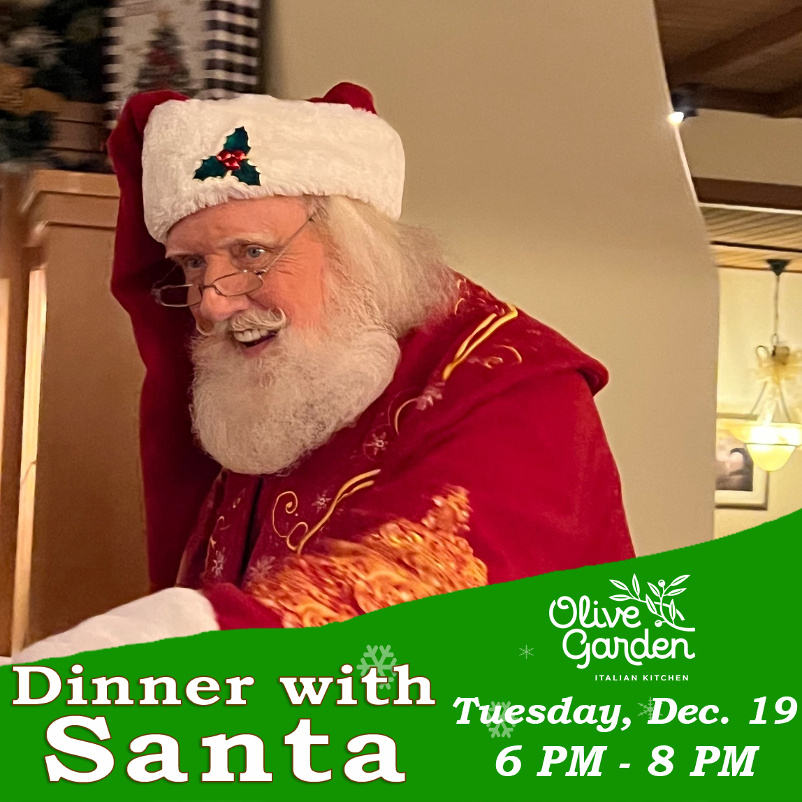 Dinner with Santa Olive Garden Dec 19 2023