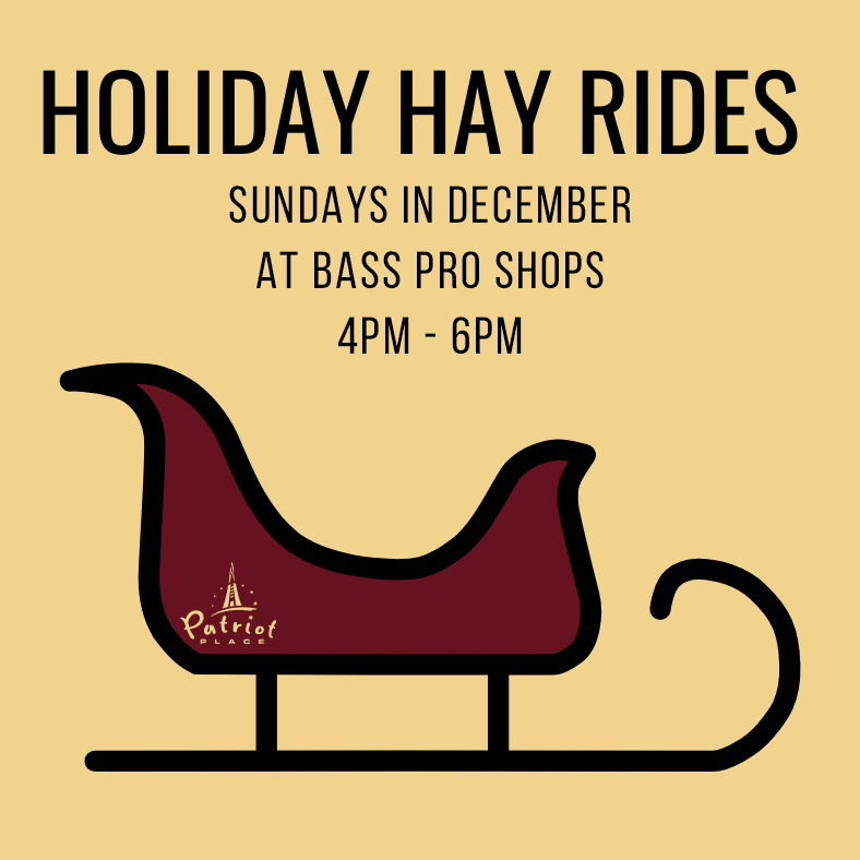 Holiday Hay Rides Sundays in December at Bass Pro Shops 4PM - 6PM