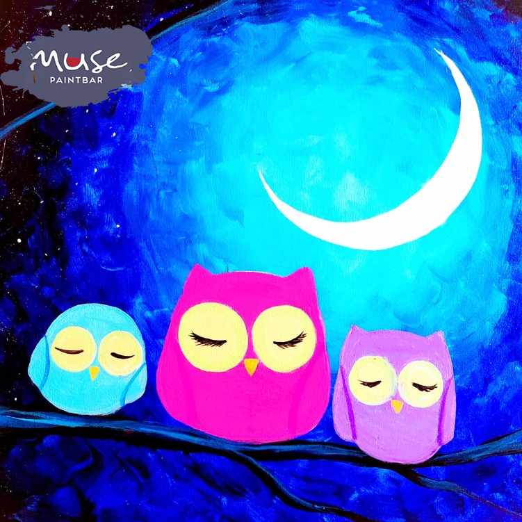 Owl See Ya In The Morning Muse Paintbar