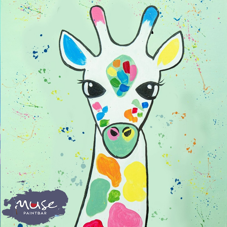 Rainbow Giraffe Muse Paintbar