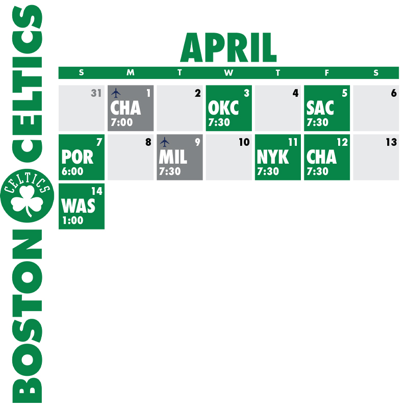 Boston Celtics Game Schedule 2023-2024
