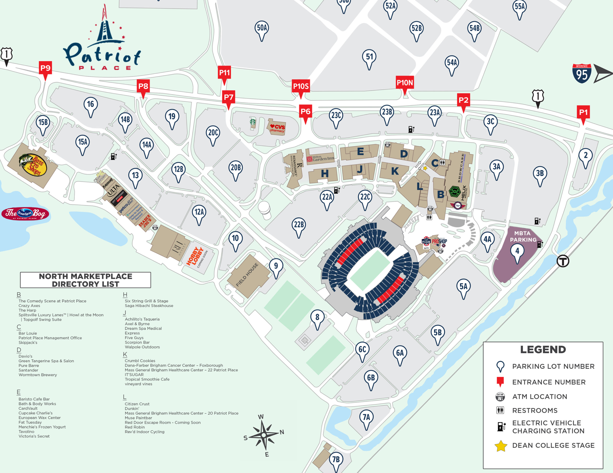 Patriot Place Map