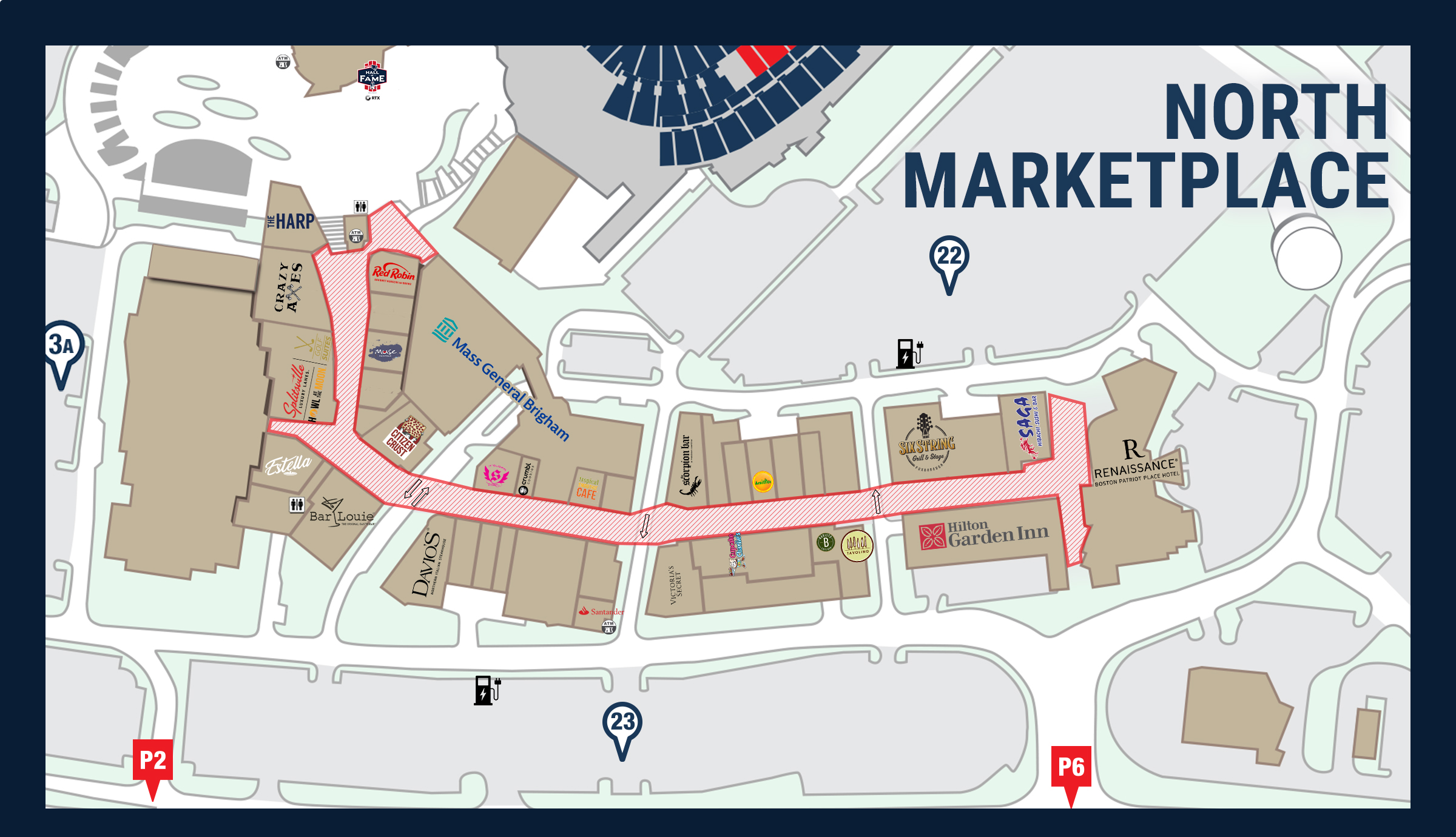 Patriot Place DORA Map