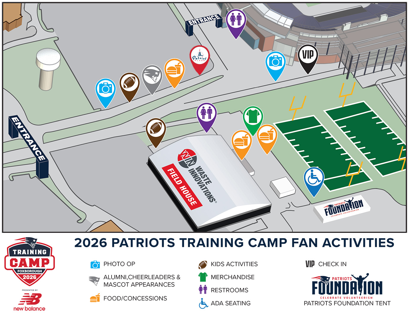 2026 Training Camp Activities Map